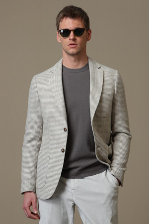 Afel Spor Erkek Blazer Ceket Slim Fit Bej - Image 1