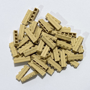 LEGO DUVAR PARÇASI-15533 100 ADET (TAN-Brick, Modified 1 x 4 with Masonry Profile) - Image 1