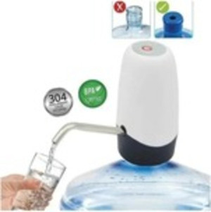 CHNA Urve Şarjlı Damacana Su Pompası, Beyaz, Plastik, Çift Batarya, Uzun Şarj Ömrü, 5W, USB Type-C, Modern Tasarım - Image 1
