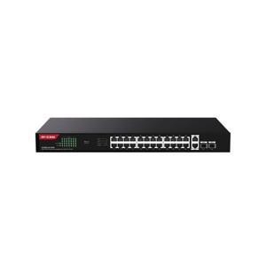 IP-COM G1128P-24-410W 24 PORT GIGABIT +2XGB RJ45/SFP UPLINK 370W POE RACKMOUNT SWITCH - Image 1