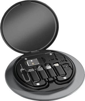 Polham 6in1 60W Type C, Micro ve İphone Lightning Kablolu, Dönüştürücü, Sim Aparatlı Seyahat Seti - Image 1