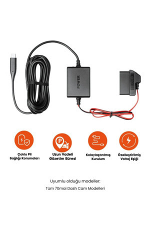 OBD-II Park Gözetim Kablosu (Tüm Type-C Kameralar ile Uyumlu) - Image 1