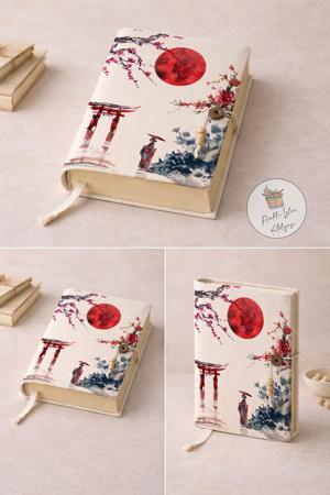 Renkli İzler Atölyesi Vintage Retro & Aesthetic Series Desenli Kitap Kılıfı | A5 Kitap Koruyucu - Image 1