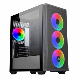 PowerBoost POWER BOOST PB-P2252BB Mid Tower mATX ARGB Black