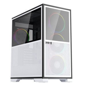 1ST PLAYER IF8 BTF 4X12CM FAN TERS CEVIRILEBILIR PANELLER E-ATX ARGB White Tempered Glass Mesh Front