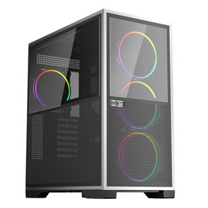 1ST PLAYER IF8 BTF 4X12CM FAN TERS CEVIRILEBILIR PANELLER E-ATX ARGB Black Tempered Glass Mesh Front