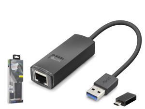 Usb 3.1 Usb Type-c Gen1 Ethernet Adaptör Gigabit Siyah LAN03 - Image 1
