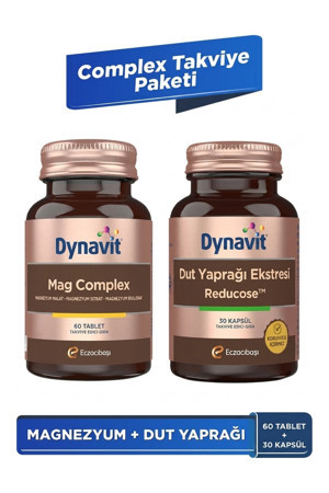 Dynavit Mag Complex 60 Tablet + Dut Yaprağı Ekstresi 30 Bitkisel Kapsül - Sahur Paketi - Image 1
