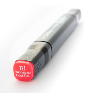 Del Rey Twin Marker Kalem F121 Fluoresc Coral Red 14 01 - Image 1