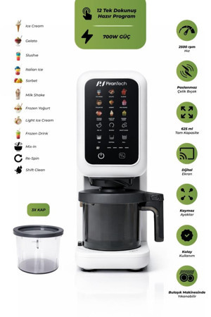 PiranTech DM-26 700W Dondurma Makinesi | Jelato, Sorbe, Milkshake Yapma Makinesi - Image 1