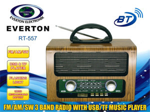 Everton Rt-557 Bluetooth Fm-Usb-Tf-Aux Şarjlı Nostaljik Radyo (KDO) - Image 1
