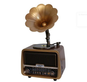 Everton Rt-601 Gramafonlu Bluetooth Fm-Usb-Tf-Aux Şarjlı Nostaljik Radyo (KDO) - Image 1