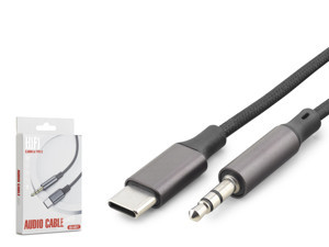 HADRON GJ021 Type-C 3.5 mm Ses Kablosu 1 m Siyah - Image 1