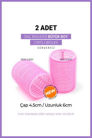 My Vintage 2 Adet Büyük Boy Cırtlı Saç Bigudi - Image 1