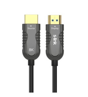 S-link SL-HM8K050 HDMI TO HDMI 50m v2.1 8K60 HZ 4K 120HZ Fiber Kablo - Image 1