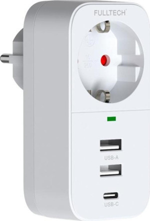 Fulltech Akıllı Priz 1xType-C 2xUsb FTR-17 - Image 1
