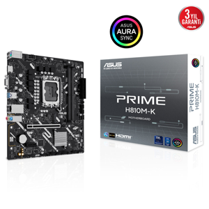 ASUS Teknodayım ASUS PRIME H810M-K, 2xDDR5, M.2,