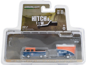 Green Lighting Greenlight 1/64 Hitch & Tow Series 28 – 1975 Volkswagen T2 Type 2 Double Cab Pick-Up  32280-B - Image 1