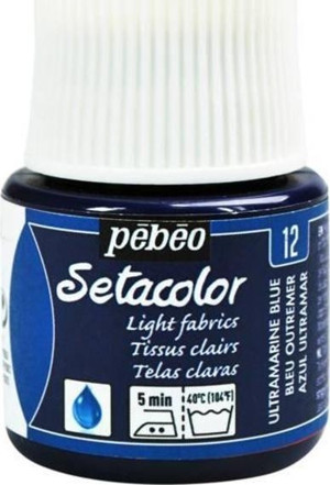 Pebeo Setacolor Light Fabric (Transparan) Kumaş Boyası 12 ULTRAMARINE BLUE - Image 1
