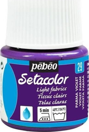 Pebeo Setacolor Light Fabric (Transparan) Kumaş Boyası 29 PARMA VIOLET - Image 1