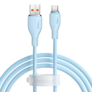 Baseus Pudding Hızlı Şarj Özellikli Type-C Kablo 100W, 1.2 Metre, Mavi - Image 1
