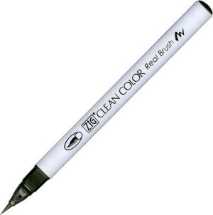 Zig Clean Color Real Brush Fırça Uçlu Marker Kalem 010 Black - Image 1