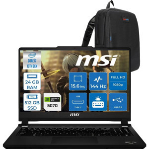 MSI Cyborg 15 Max C13WG-070XTR Intel Core I7 13620H 24GB Ddr5 512GB SSD Geforce RTX5070 100W Gddr7 8gb Freedos 15.6" IPS Fullhd (1920X1080) 144Hz Oyuncu Bilgisayarı 070XTRF07 + Zetta Çanta - Image 1