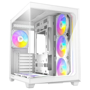 Antec C5 FAN Mid Tower 7x120mm Fans ARGB White Tempered Glass USB-C