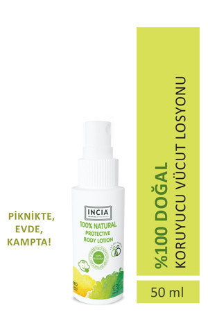 INCIA %100 Doğal Koruyucu Vücut Losyonu Sprey Yenidoğan Bebek Çocuk İçin Limon Okaliptus Vegan 50 ml - Image 1