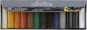 Cretacolor Art Chunky Colored Charcoal Renkli Kömür Çubuk Seti 12 Renk 497 99 - Image 1