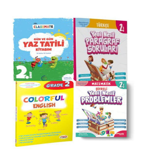 2. Sınıf Gün Ve Gün Yaz Tatili Kitabım+Yeni Nesil Paragraf+ Matematik Soruları Ve Colorful English 2 - 5 Renk Yayınları - Image 1