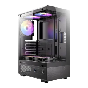 Antec VCX300 FAN Mid Tower ATX 4x Fans ARGB Black 750W PSU 80+ Bronze