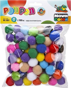 Nova Color Ponpon 20 mm 100'lü Paket - Image 1