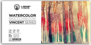 Vincent Watercolor Sketchbook White Suluboya Blok 300 gr 9x18 cm 10 Sayfa - Image 1