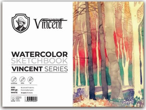 Vincent Watercolor Sketchbook White Suluboya Blok 300 gr 18x24 cm 10 Sayfa - Image 1