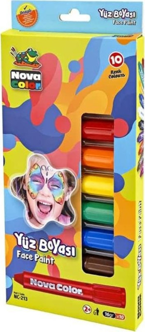 Nova Color Yüz Boyası 10 Renk Set - Image 1
