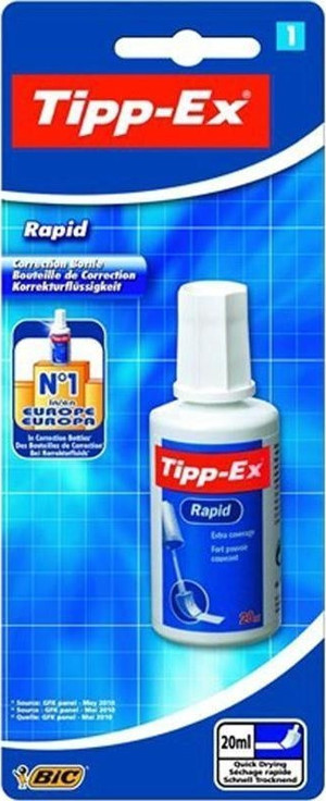 Tipp-Ex Rapid Sıvı Silici Tekli Blister Sıvı Daksil Süngerli - Image 1