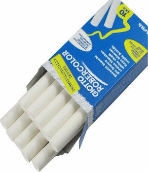 Robercolor Tebeşir Yuvarlak Tozsuz 10 Lu Beyaz Tozsuz Tebeşir - Image 1