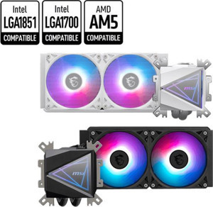 MSI MAG CORELIQUID I240 1151 1155 1156 1200 1700 1851 240mm ARGB White