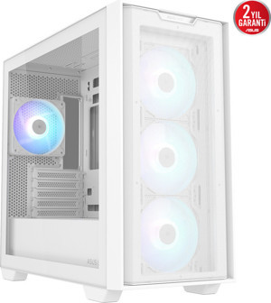 ASUS A21 PLUS Mid Tower mATX ARGB White Tempered Glass