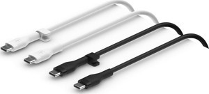 Belkin CAB009BT1MBW2PK Type C-C Silikon Kablo 1 Metre 2'li Paket - Beyaz - Image 1