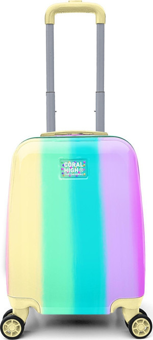 Coral High Renkli Çizgili Mini Kabin Boy Valiz (40cm) 16786 - Image 1