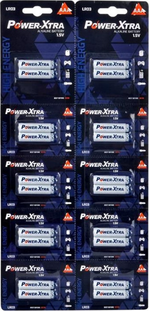 Power-Xtra LR03/AAA Size Alkaline Pil - 20li Blister - Image 1