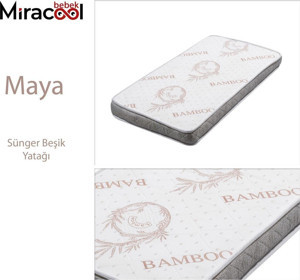 Miracool Bambo Maya Beşik Yatağı 70x110cm Bebek Yatak Oyun Parkı Yatak - Image 1