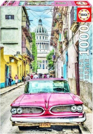 Educa 16754 Vintage Car in Old Havana 1000 Parça Puzzle - Image 1