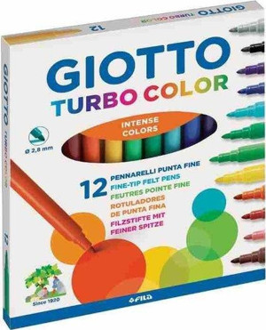 Giotto Turbo Color Keçeli Kalem 12 Renk (416000) - Image 1