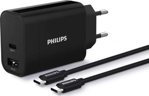 Philips DLP2621C 30W USB-A ve USB-C Bağlantısı Type-C Kablolu Duvar Şarj Adaptörü - Image 1