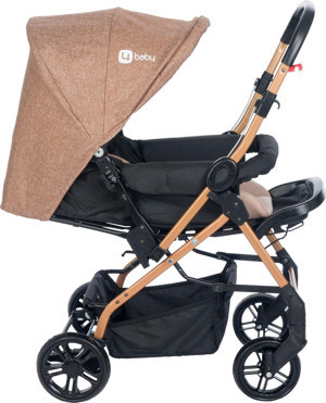 4 Baby Olympus Gold Çift Yönlü Bebek Arabası Kahverengi - Image 1