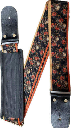 Medusa Vintage Rose Ayarlanabilir Deri Uçlu Gitar Askısı - Image 1