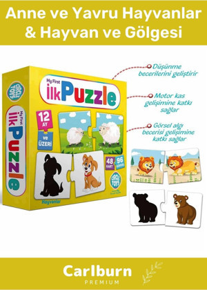 Özel Üretim Zeka Geliştirici Eğitici Çocuk El Göz Koordinasyonu My First Puzzle 48 Parça - Image 1